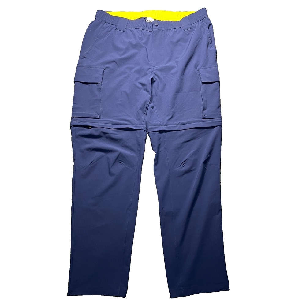 Bonobos Fielder Pants Men's Large (Fits 32x31) Blue Convertible Cargo Ripstop